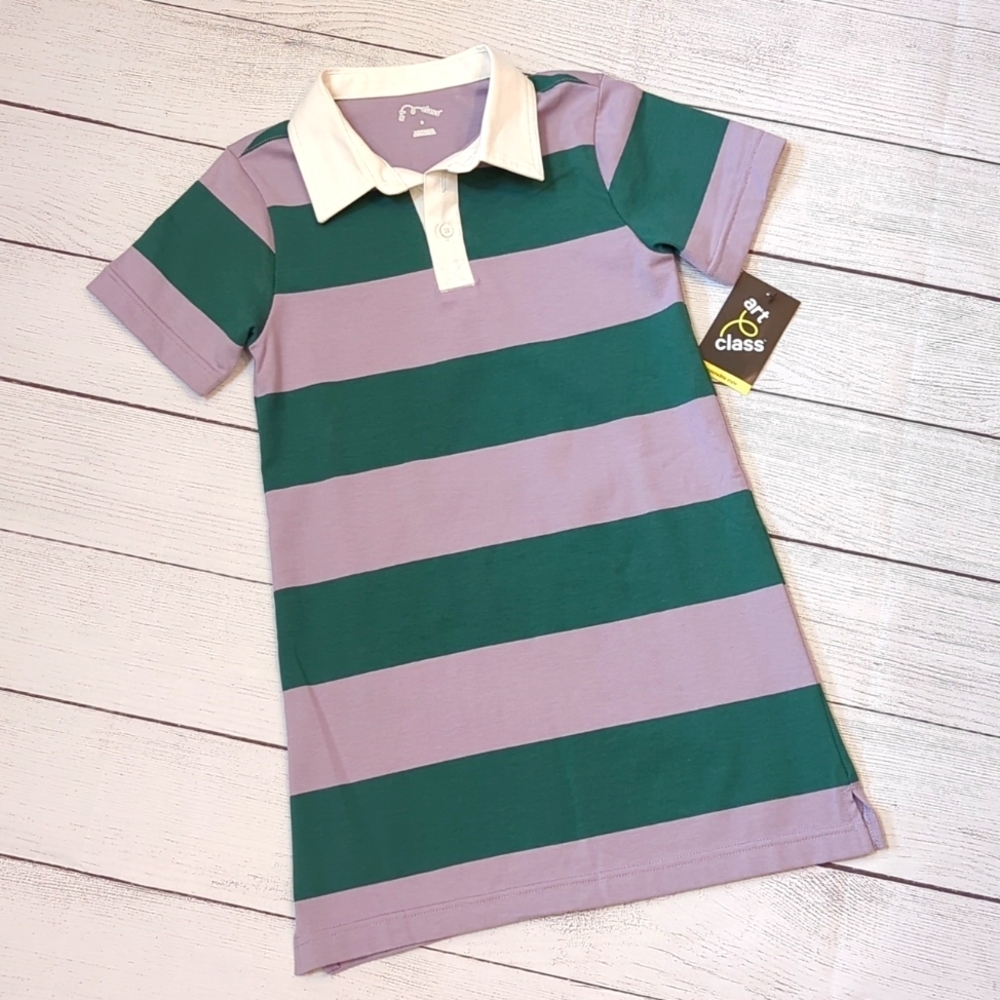 NWT Art Class Rugby Striped Polo Dress - Size S